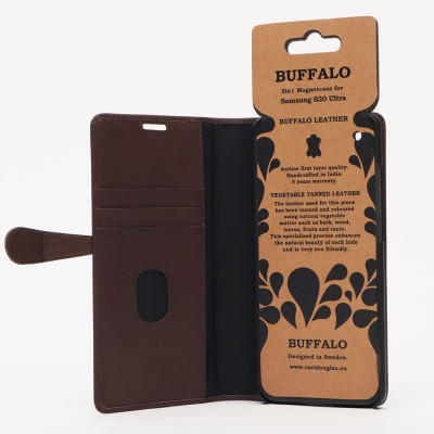 Plånboksfodral BUFFALO Samsung S20 Ultra, 2-in-1 magnetskal - Brun#4