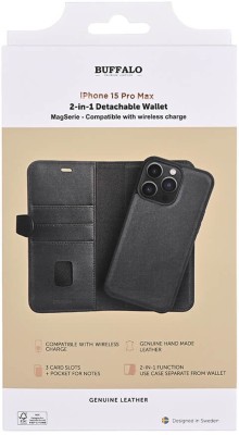 Plånboksfodral BUFFALO 2in1 3 card MagSeries iPhone 15 Pro Max - Svart#2