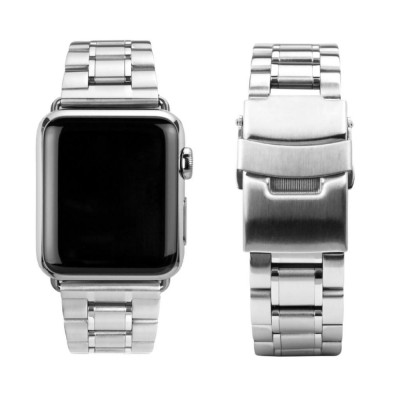 Armband CASEual, länkarmband i rostfritt stål, Apple Watch 42mm - Silver