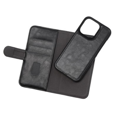 Plånboksfodral GEAR 2in1 Wallet 3 card iPhone 14 Pro - Svart#1