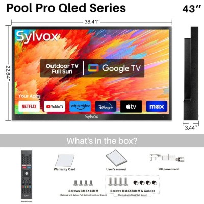 Sylvox Pool pro 2.0 QLED 43" Utomhus TV#2