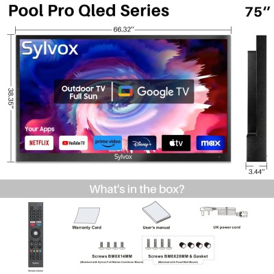 Sylvox Pool pro 2.0 QLED 75" Utomhus TV#2