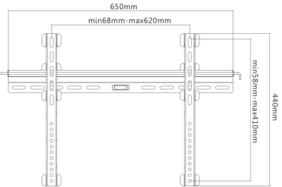 DELTACO, fixed ultra-slim wall, 37"-70", 55kg, 200x200-600x400#3