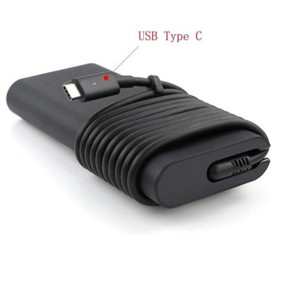 Dell USB-C AC Adapter E5 - Kit - strömadapter - 65 Watt - Europa - för Latitude 7200 2-in-1, 7400 2-in-1, Vostro 5490