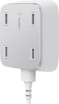 Belkin Family Rockstar 4-Port USB Charger, EU-plugg - Vit