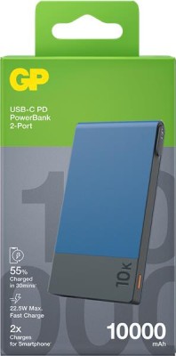 GP Powerbank M2, 10000 mAh, LiPo, USB-A / USB-C PD 20W - Blå#4