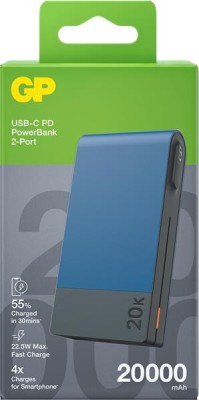 GP Powerbank M2, 20000 mAh, LiPo, USB-A / USB-C PD 20W - Blå#5