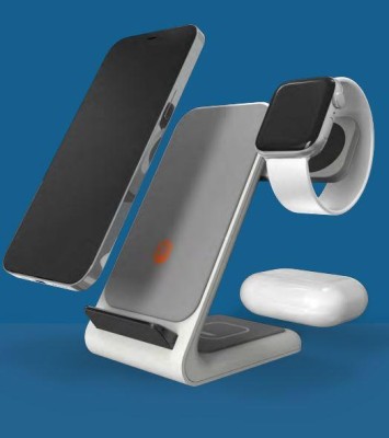 STM ChargeTree Swing, ladda 3 enheter samtidigt iPhone/AirPods/Watch, QI-certifierad - Vit#2