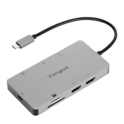 USB-C dockningsstation Targus Dual HDMI 4K Docking Station, 2xHDMI/kortläsare/GigaLAN/2xUSB 3.0, 100W PD pass-through