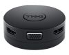 Multi-adapter Dell Mobile Adapter DA300, USB-C till USB A 3.0/USB-C/HDMI/VGA/GigaLAN - Svart#3