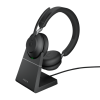 Jabra Evolve2 65 Link380a UC Stereo, Bluetooth, inkl. laddningsställ - Svart