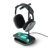 Satechi 2-in-1 Headphone Stand With Wireless Charger - Svart#1