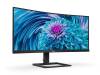 34" Philips 346E2CUAE/23, Curved VA 3440x1440, 1 ms, 100Hz, höjdjusterbar, HDMI/DP/USB-C 65W, USB 3.2-hubb, högtalare