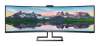 49" Philips 499P9H/00, VA Curved 5120x1440, 5 ms, höjdjusterbar, 2xHDMI/DP/USB-C 65W, USB-hubb, högtalare, webbkamera