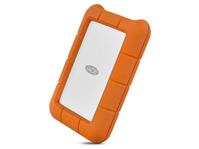 4 TB Lacie Rugged Mini, 2.5", USB-C, vattentät och stötsäker, inkl. USB 3.0 adapter - Orange