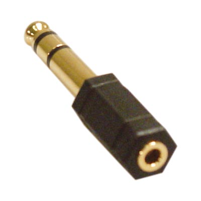 Adapter 6,3 mm hane till 3,5 mm stereo hona#1