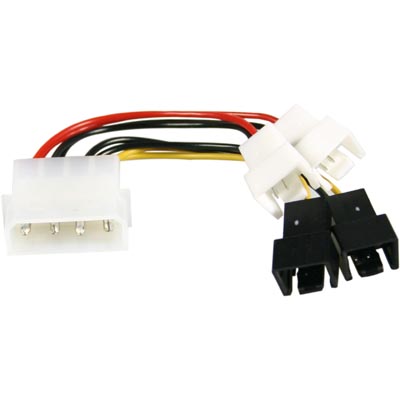 Adapterkabel för fläktar, från 4-pin molex till 4x3-pin#1