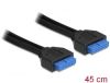 DeLOCK USB 3.0 USB-kabel 45cm Svart