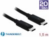 Delock Thunderbolt 3 (20 Gb/s) USB-C™-kabel (hane) > hane passiv 1,5 m 5 A svart#3