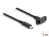 Delock SuperSpeed USB 10 Gbps (USB 3.2 Gen 2)-kabel USB Type-C™ hane till hona 1 m panelmontage svart#1