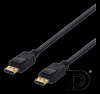 DisplayPort-kabel, DP 1.2, 4K@60Hz, 1 meter - Svart