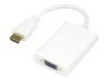 Adapter HDMI till VGA+3,5mm audio, Deltaco, 0,2m - Vit