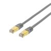 Nätverkskabel skärmad Cat.7, RJ45, LSZH, 1 meter - Grå