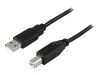 USB 2.0-kabel A ha till B ha, 3 meter - Svart