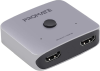 Promate HDMI Switch Splitter, Universal 4k Aluminum HDMI Adapter and Dual Socket with Integrated Easy-Switch, Switch-HDMI
