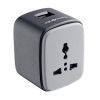Samsonite OnTravel reseadapter för olika uttag, ojordad, USB-port för laddning av enheter, 3A säkring - Mörkgrå#2
