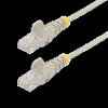 StarTech.com 2,5 m CAT6-kabel - Tunn - Ej hakfria RJ45-kontakter - Grå - Patch-kabel - RJ-45 (hane) till RJ-45 (hane) - 2.5 m - CAT 6 - hakfri - grå