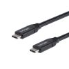 USB-C 2.0-kabel, 5A/100W, 2 meter - Svart