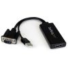 Adapter VGA till HDMI, USB-strömförsörjning - Svart