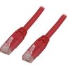 Nätverkskabel oskärmad Cat.6, RJ45, 10 meter - Röd