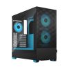 Fractal Design Pop Air RGB Tempered Glass Clear Tint, ATX - Svart/Cyan Core