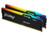 32 GB (2x16GB) DDR5-6000 Kingston FURY Beast Black RGB CL36, AMD EXPO - Svart