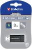 8 GB Verbatim Store 'n' Go PinStripe, USB 2.0, Svart