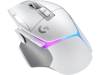 Logitech G502 X Plus Lightspeed Wireless, 25600 dpi, 13 programmerbara knappar, HERO 25K-sensor, RGB - Vit/Premium