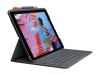 Logitech Slim Folio Keyboard Cover for iPad 10,2 tum (7:e /8:e generation), Bluetooth, nordiskt - Grafitgrå