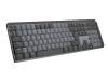 Logitech MX Mechanical Wireless Clicky, RF/Bluetooth, bakgrundsbelyst - Grafitgrå