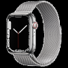 Apple Watch Series 7 GPS + Cellular 45mm Rostfri stålboett med Milaneselänk - Silver#1