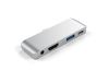 Satechi USB-C Mobile Pro Hub Silver, USB-C, USB-A, 4K HDMI, 3.5mm Jack, för iPad Pro 2018#1